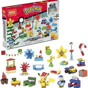 NEW MEGA Pokémon Building Toys Set, Holiday Calendar with 202 Pieces